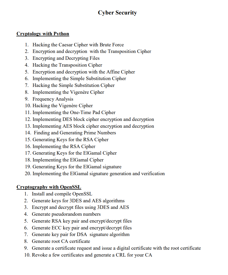 Practicals Cryptology